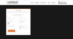 Desktop Screenshot of ontrackmoving.com