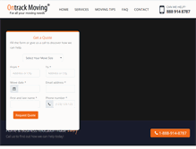 Tablet Screenshot of ontrackmoving.com